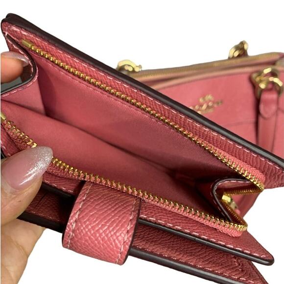 COACH Brook Carryall with Crossbody Strap Nude Pink and Matching Wallet - Picture 9 of 13